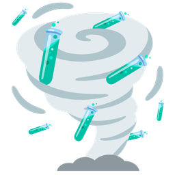 test tube and tornado