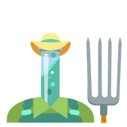 test tube and tractor