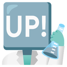 test tube and UP! button