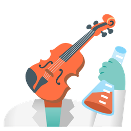 test tube and violin