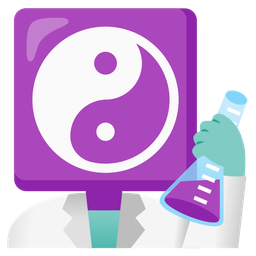 test tube and yin yang