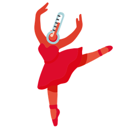 thermometer and ballet shoes