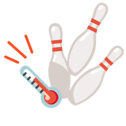 thermometer and bowling