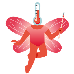 thermometer and butterfly