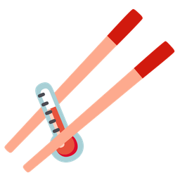 thermometer and chopsticks