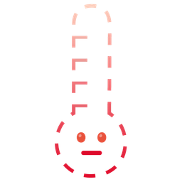 thermometer and dotted line face