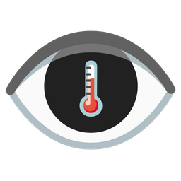 thermometer and eye