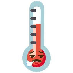 thermometer and face exhaling
