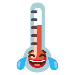 Thermometer and Face with tears of joy