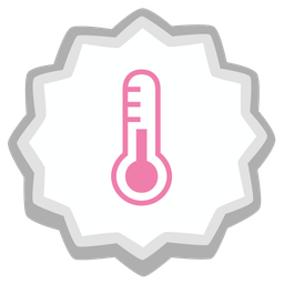 thermometer and fish cake with swirl