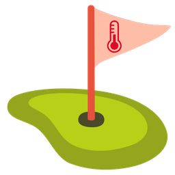 thermometer and flag in hole