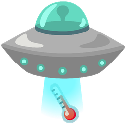 thermometer and flying saucer