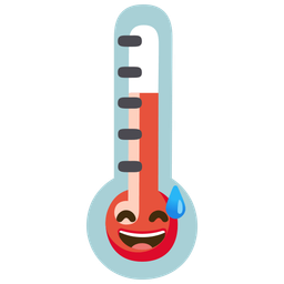 Thermometer and Grinning face with sweat