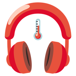 thermometer and headphone