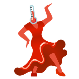 thermometer and high-heeled shoe