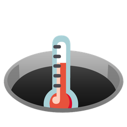 thermometer and hole