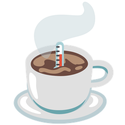 thermometer and hot beverage