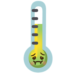 thermometer and nauseated face