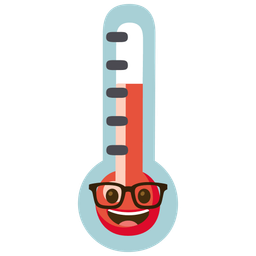 thermometer and nerd face