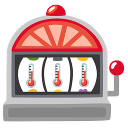 thermometer and slot machine