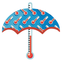 thermometer and umbrella
