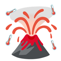 thermometer and volcano