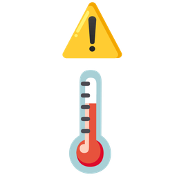 thermometer and warning