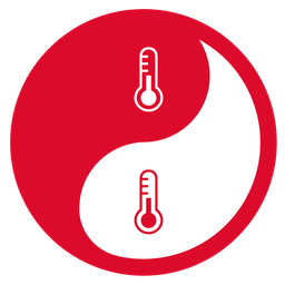 thermometer and yin yang