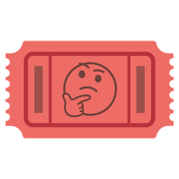 thinking face and admission tickets