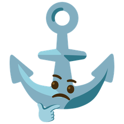 thinking face and anchor