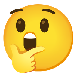 thinking face and astonished face