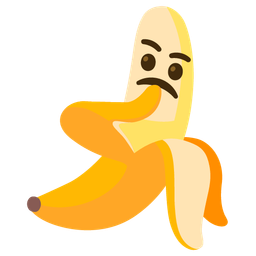 thinking face and banana