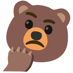 thinking face and bear