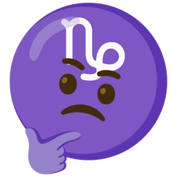 thinking face and Capricorn