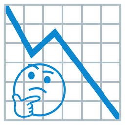 thinking face and chart decreasing