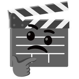 thinking face and clapper board