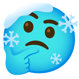 thinking face and cold face