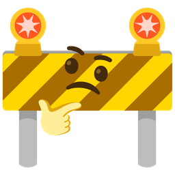 thinking face and construction