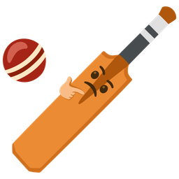 thinking face and cricket game