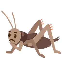 thinking face and cricket