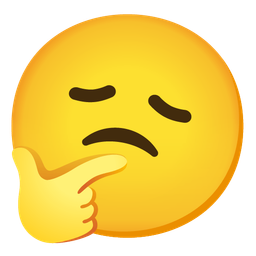 thinking face and disappointed face