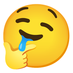 thinking face and drooling face