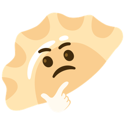 thinking face and dumpling