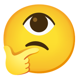 thinking face and eye