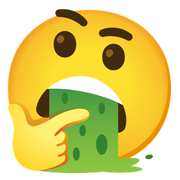 thinking face and face vomiting