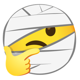 thinking face and face with head-bandage