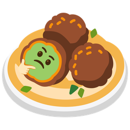 thinking face and falafel