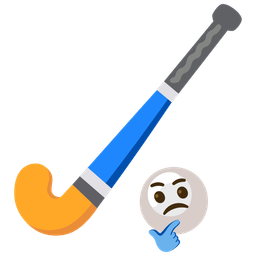 thinking face and field hockey