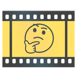 thinking face and film frames