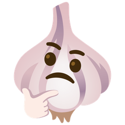 thinking face and garlic